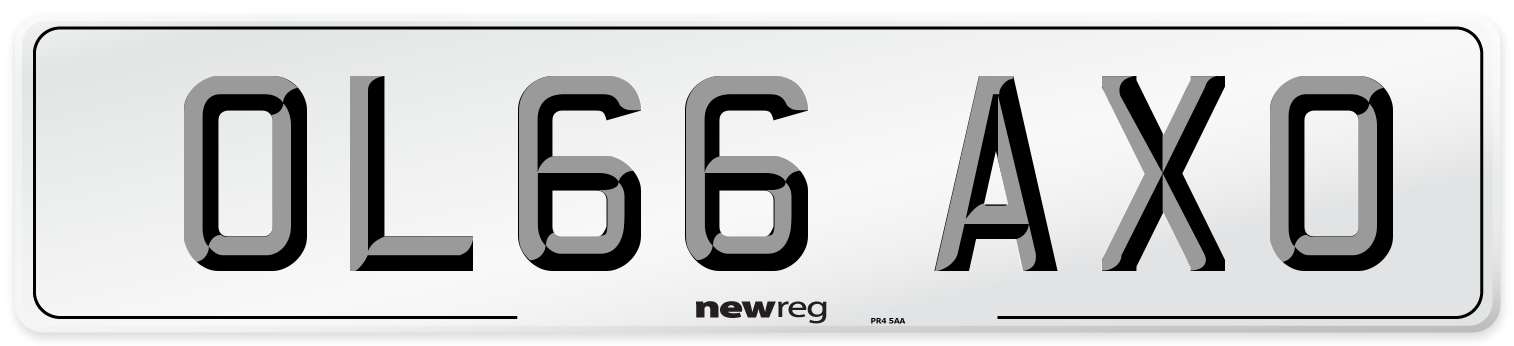 OL66 AXO Number Plate from New Reg